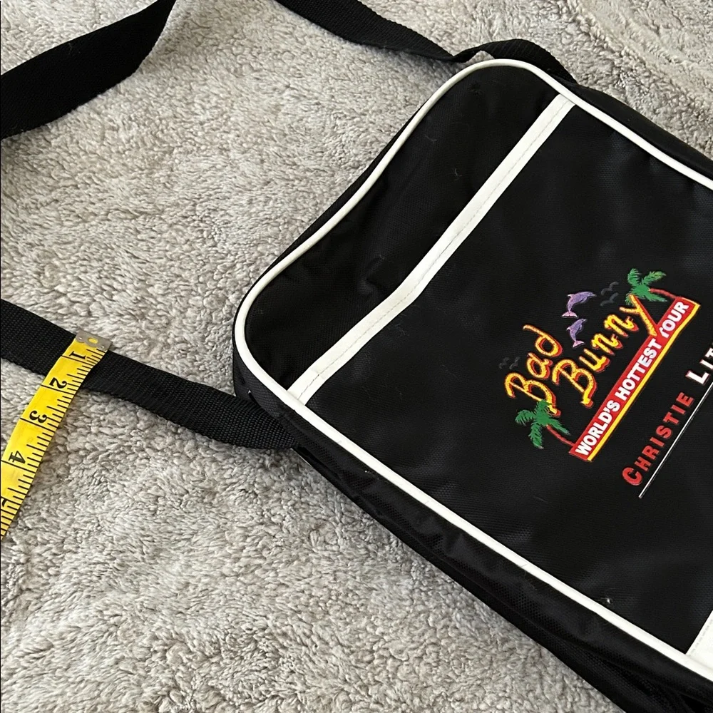 BAD BUNNY WORLD HOTTEST TOUR Black Messenger Bag